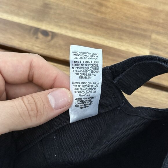 Carhartt Hat Cap Strap Back Black Embroidered Patch Youth Workwear Classic - Picture 8 of 10